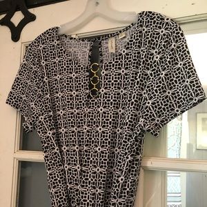 TACERA Black and White Jump Suit LARGE